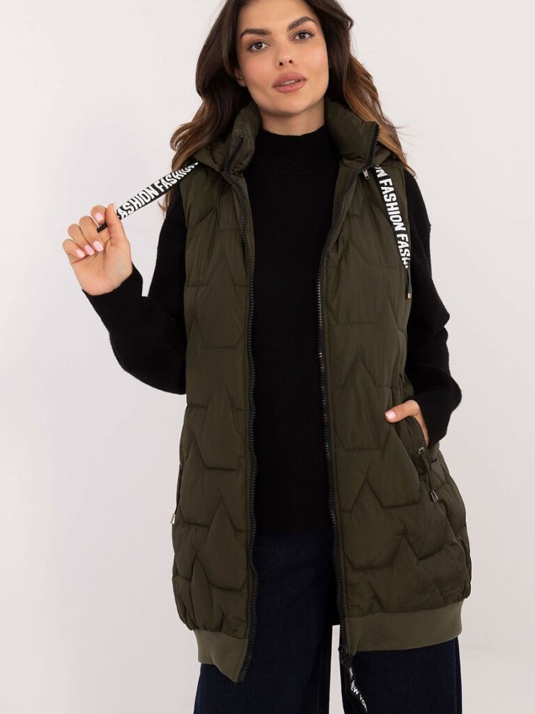 Kamizelka damska pikowana SK-KZ-HH-079.73 Khaki