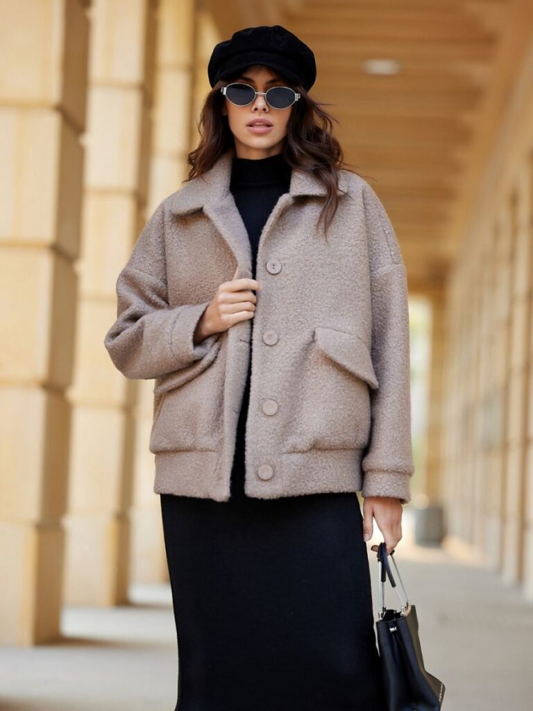 Kurtka Damska Ivon Cappuccino, baranek