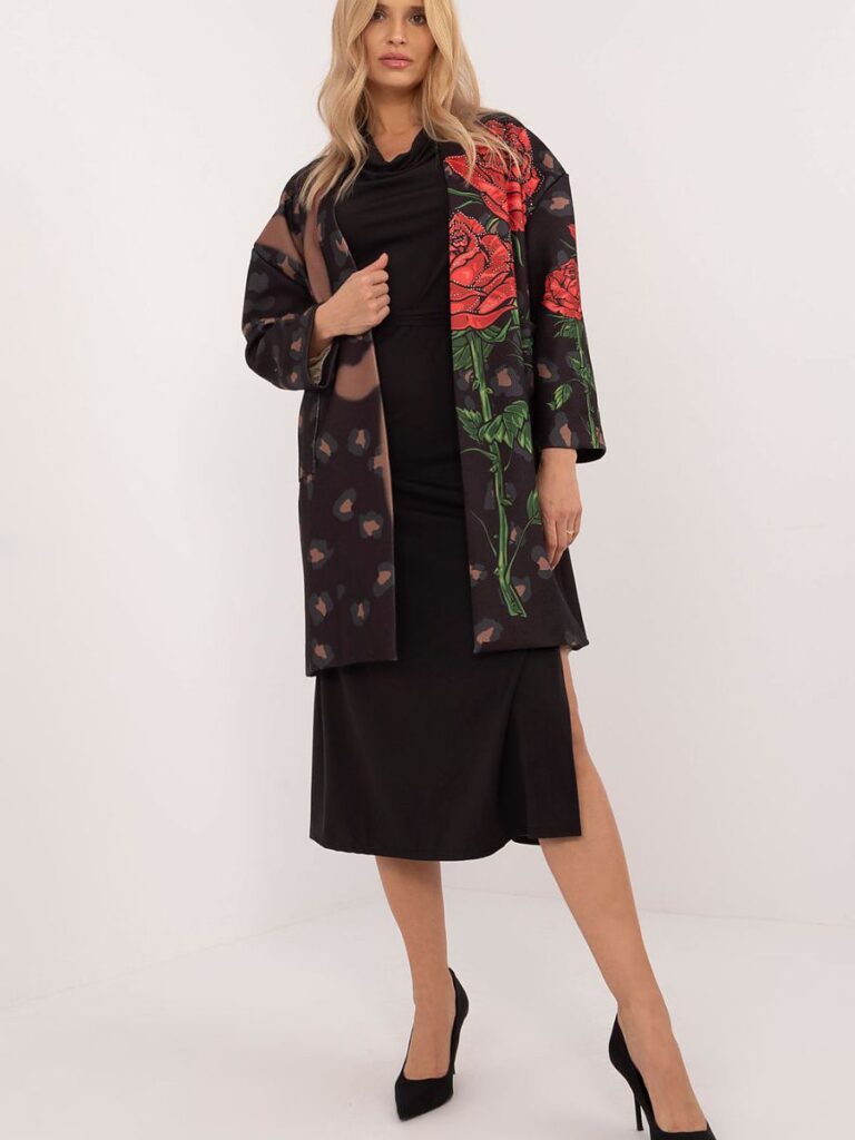 Płaszcz damski DHJ PL Black, Italy Moda