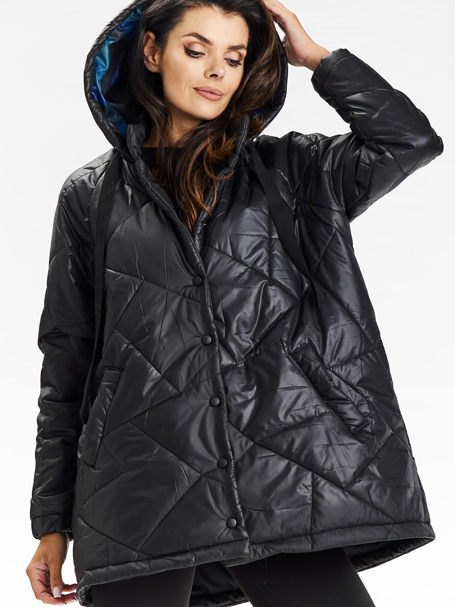 Kurtka damska Model A687 Black, pikówka, Awama