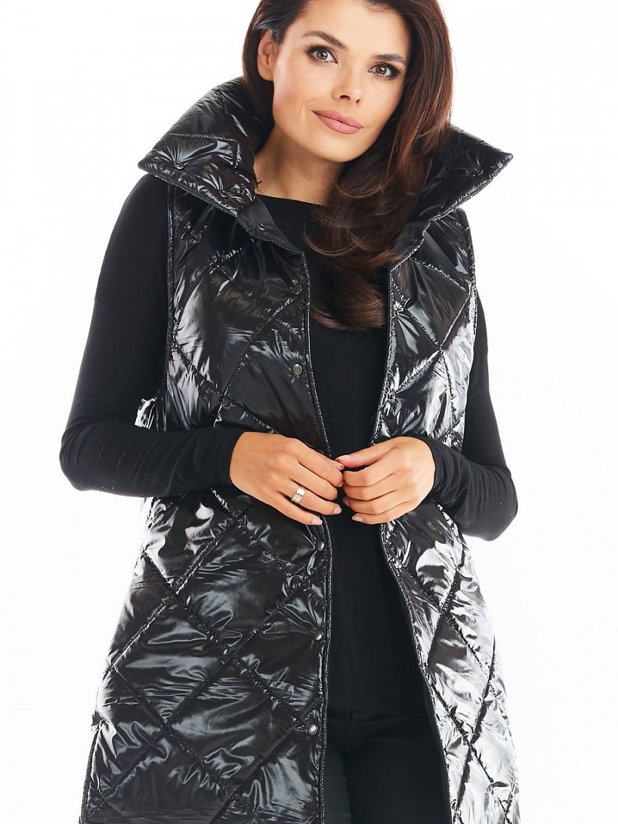 Kamizelka Damska A383 Black Pikówka awama