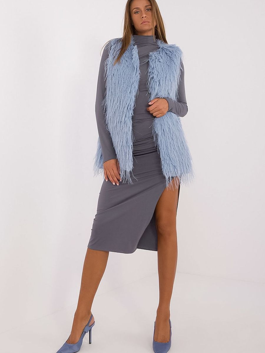 Kamizelka futrzana AT KZ 2349 1 31P Grey Blue