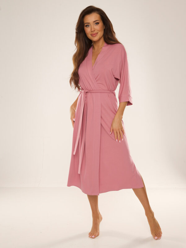 Szlafrok Damski Model Visa 942 Dirty Pink - De Lafense