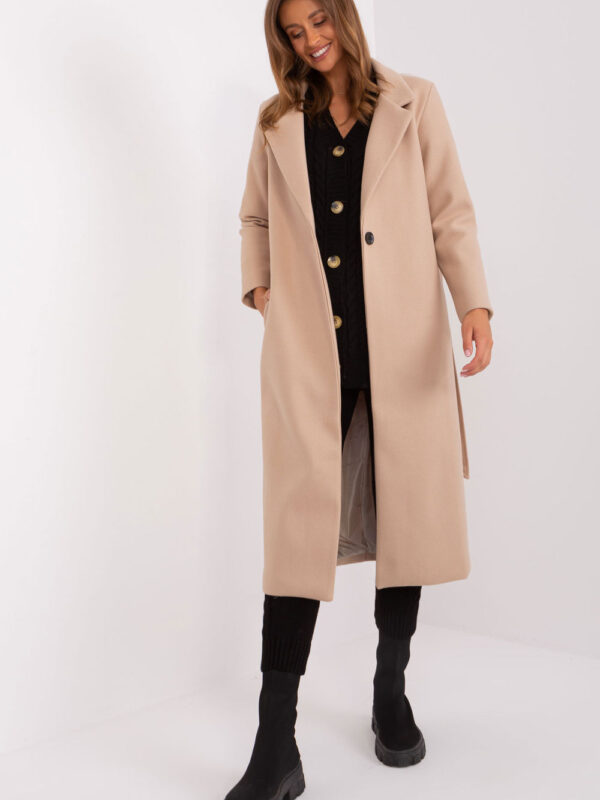 Płaszcz Damski Model TW-PL-BI-5312-1.31 Beige - Och Bella