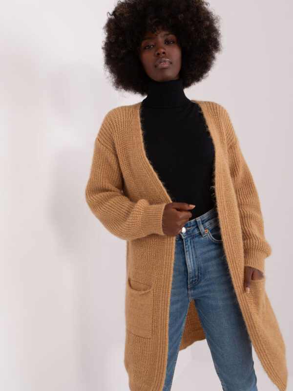 Sweter Kardigan Model DHJ-SW-1009.09P Camel - Italy Moda