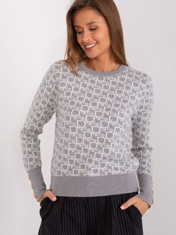 Sweter Damski Model AT-SW-2342.46P Grey - AT