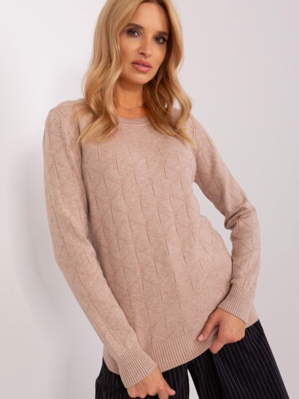 Sweter Damski Model AT-SW-232901.25X Dark Beige - AT