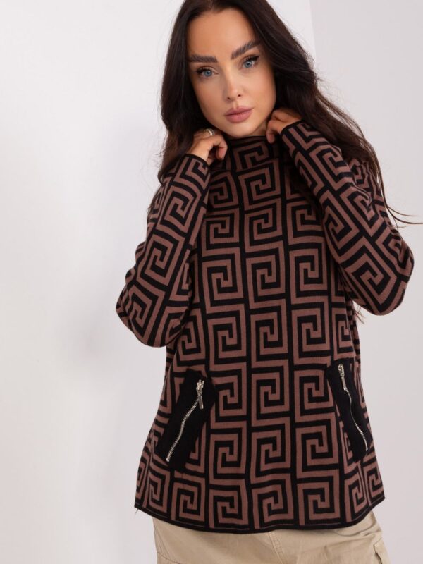 Sweter Damski Model AT-SW-2341.00P Brown - AT