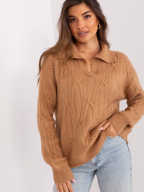 Sweter Damski Model AT-SW-2349-2.27 Camel - AT