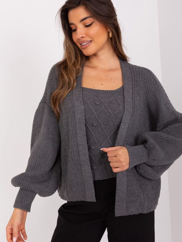 Sweter Komplet Model BA-KMPL-8019.20 Dark Grey - Badu