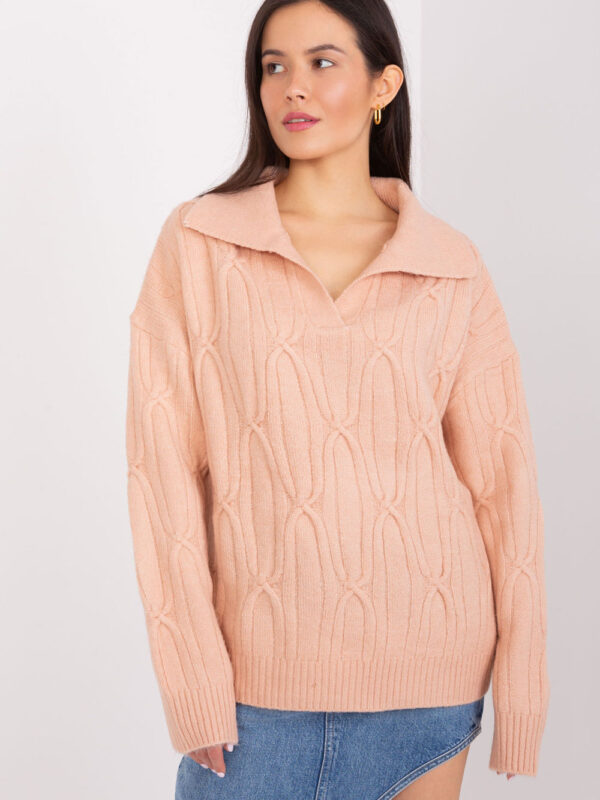 Sweter Damski Model AT-SW-2349-2.96 Brzoskwinia - AT