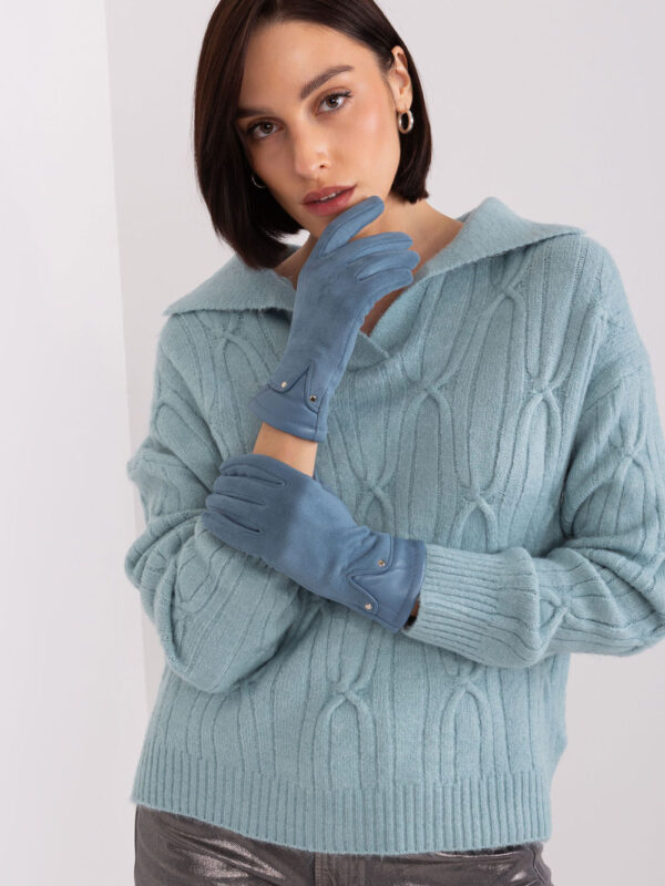 Rękawiczki Model AT-RK-239507.94P Grey/Blue - AT
