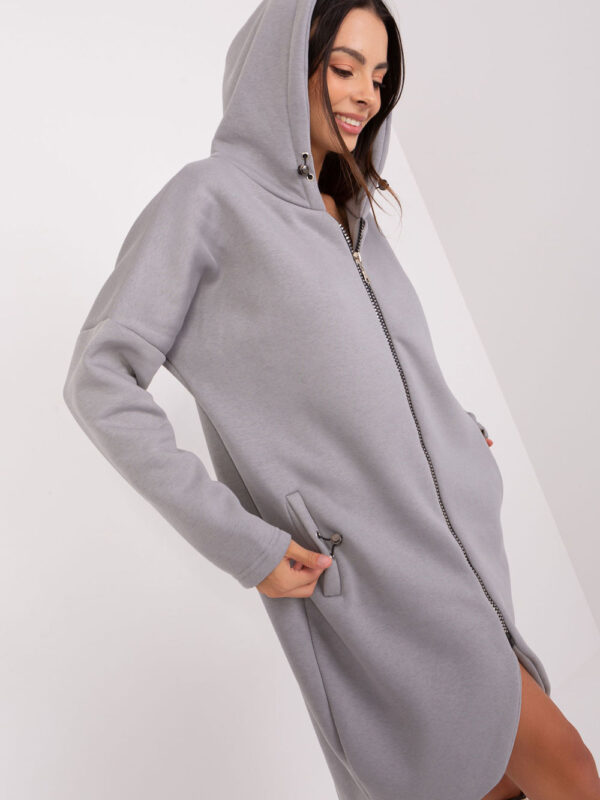 Bluza Damska Model RV-BL-4858-1.99P Light Grey - Rue Paris