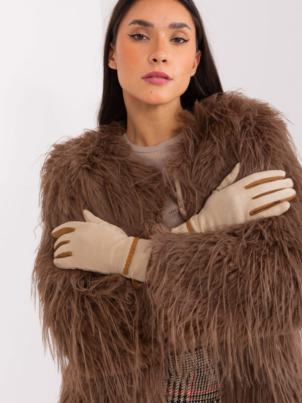Rękawiczki Model AT-RK-238601.25P Beige - AT