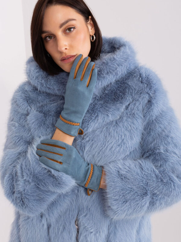Rękawiczki Model AT-RK-238601.25P Grey/Blue - AT
