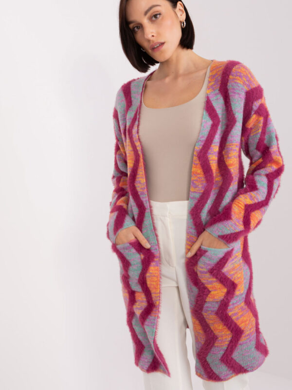 Sweter Kardigan Model AT-SW-234701.34 Fuksja - AT
