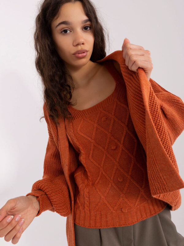 Sweter Komplet Model BA-KMPL-8019.20 Dark Orange - Badu