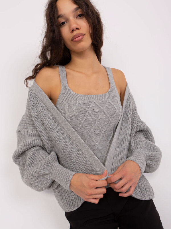 Sweter Komplet Model BA-KMPL-8019.20 Grey - Badu