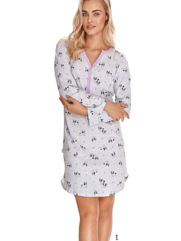 Koszulka nocna Koszula Nocna Model Livia 2574 kolor 01 Grey - Taro