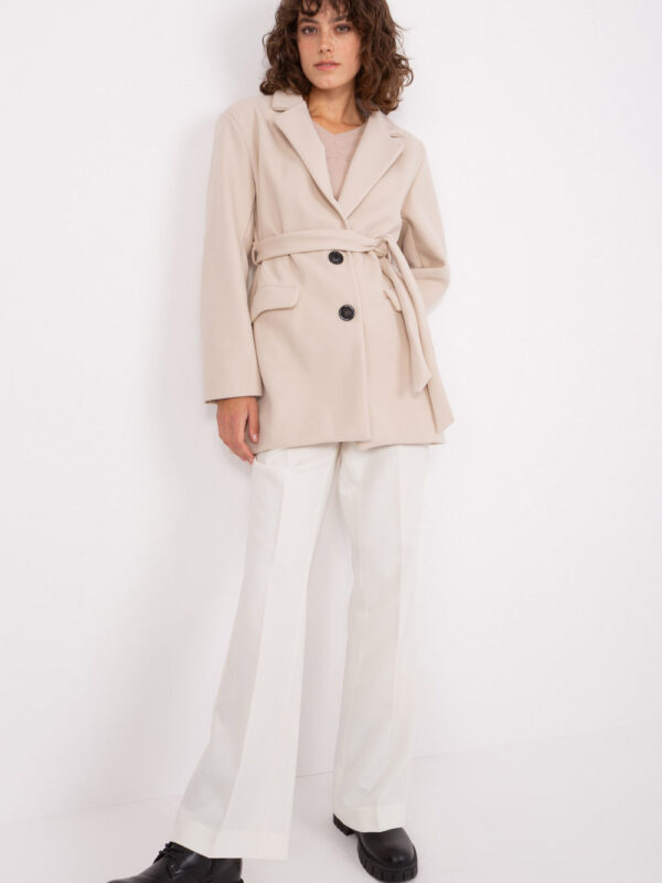 Płaszcz Damski Model TW-PL-BI-2022320.01X Light Beige - Och Bella