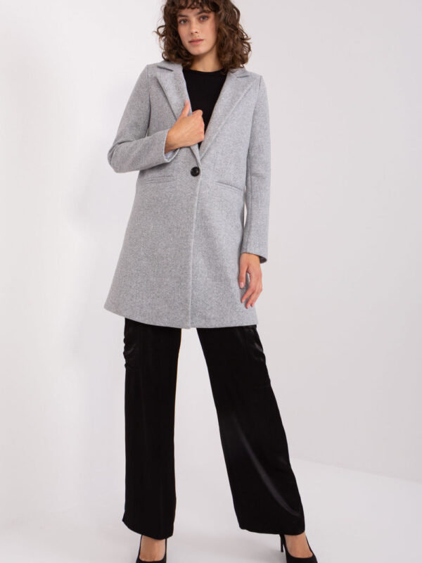 Płaszcz Damski Model TW-PL-BI-23314.00P Grey - Och Bella