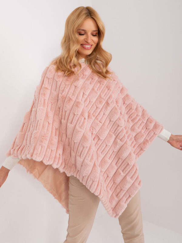 Sweter Ponczo Model AT-PN-2347.68 Light Pink - AT