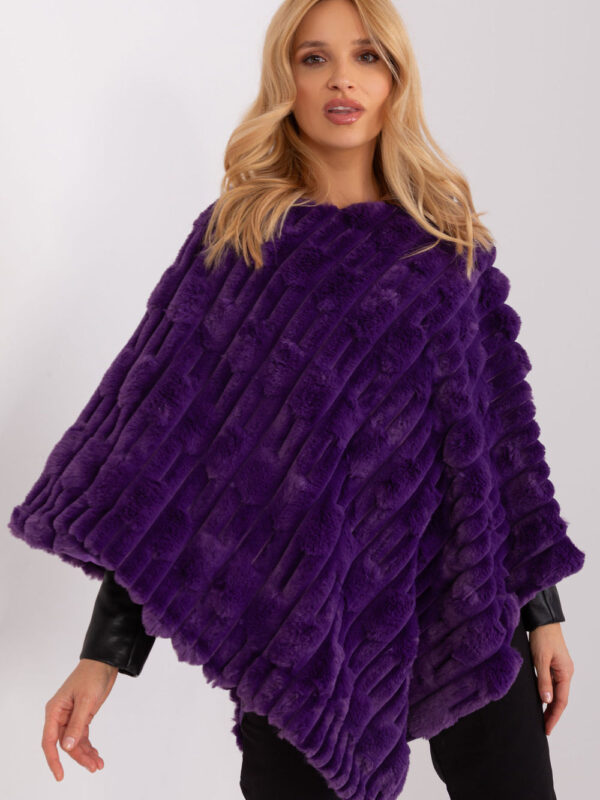 Sweter Ponczo Model AT-PN-2347.68 Dark Violet - AT