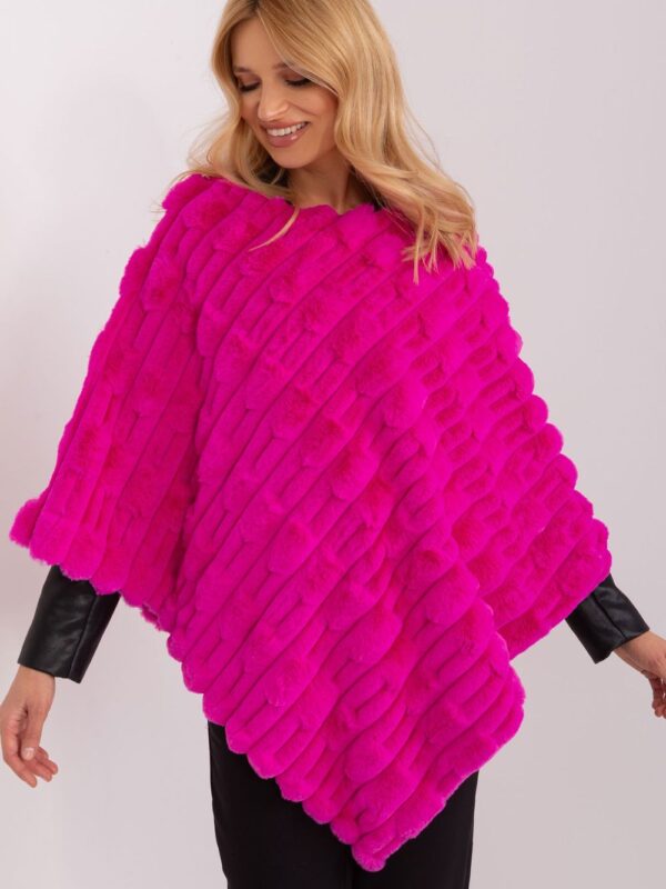 Sweter Ponczo Model AT-PN-2347.16 Fuksja - AT