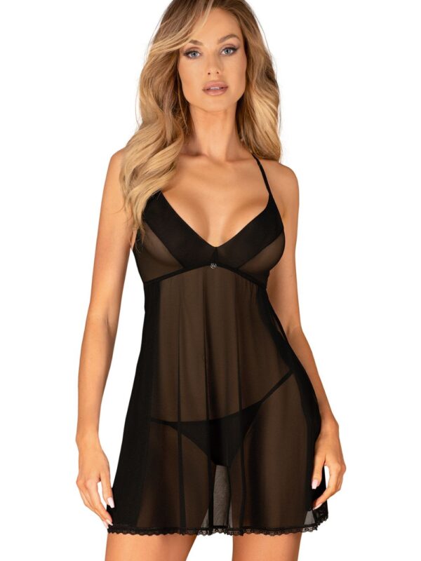 Komplet Model Latinesa babydoll Black - Obsessive
