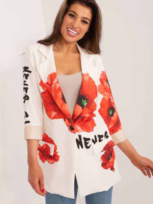 Marynarka Model DHJ-MA-18525-2.36 Ecru - Italy Moda
