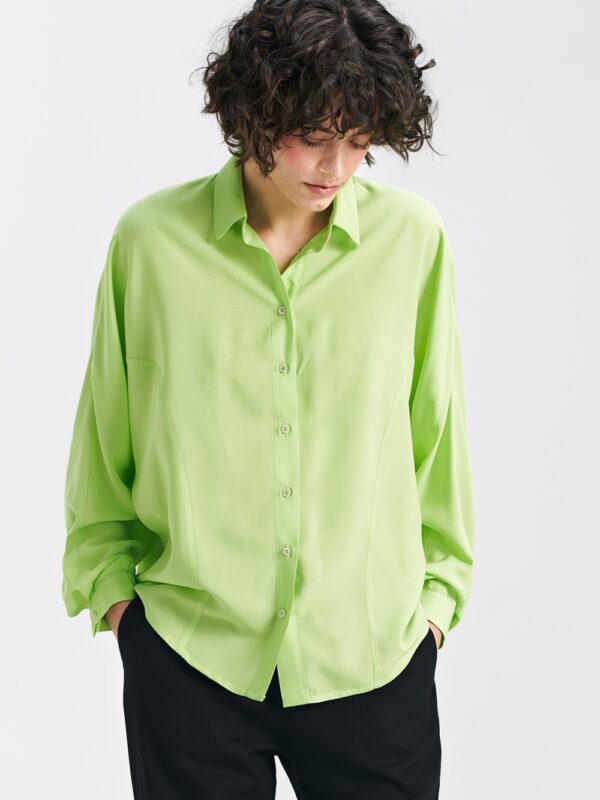 Bluzka oversize fason nietoperz B158 Limonka - Nife