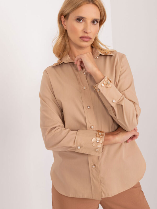 Koszula Damska Model LK-KS-509574.71 Dark Beige - Lakerta