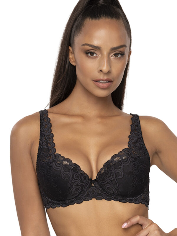 Biustonosz push up Biustonosz Usztywniany Model 3824/22 Natalie Big Black - Mat