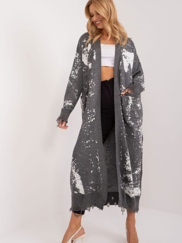 Sweter Kardigan Model BA-SW-14105.27 Dark Grey - Badu