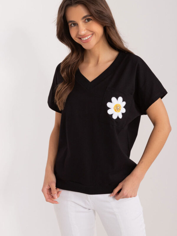 Bluzka Model RV-BZ-9626.28 Black - Rue Paris