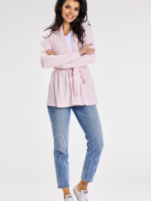 Sweter Kardigan Model A655 Powder Pink - awama