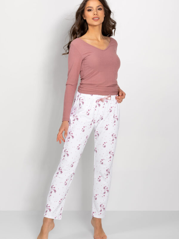 Piżama Damska Model Anabelle 170008 Rose/White - Momenti Per Me