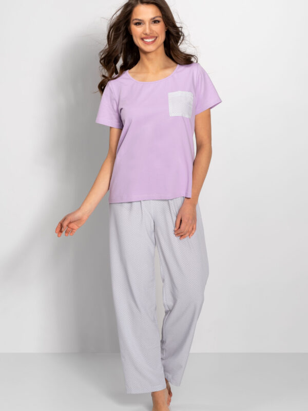 Piżama Damska Model Caroline 223854 Lila/Grey - Momenti Per Me
