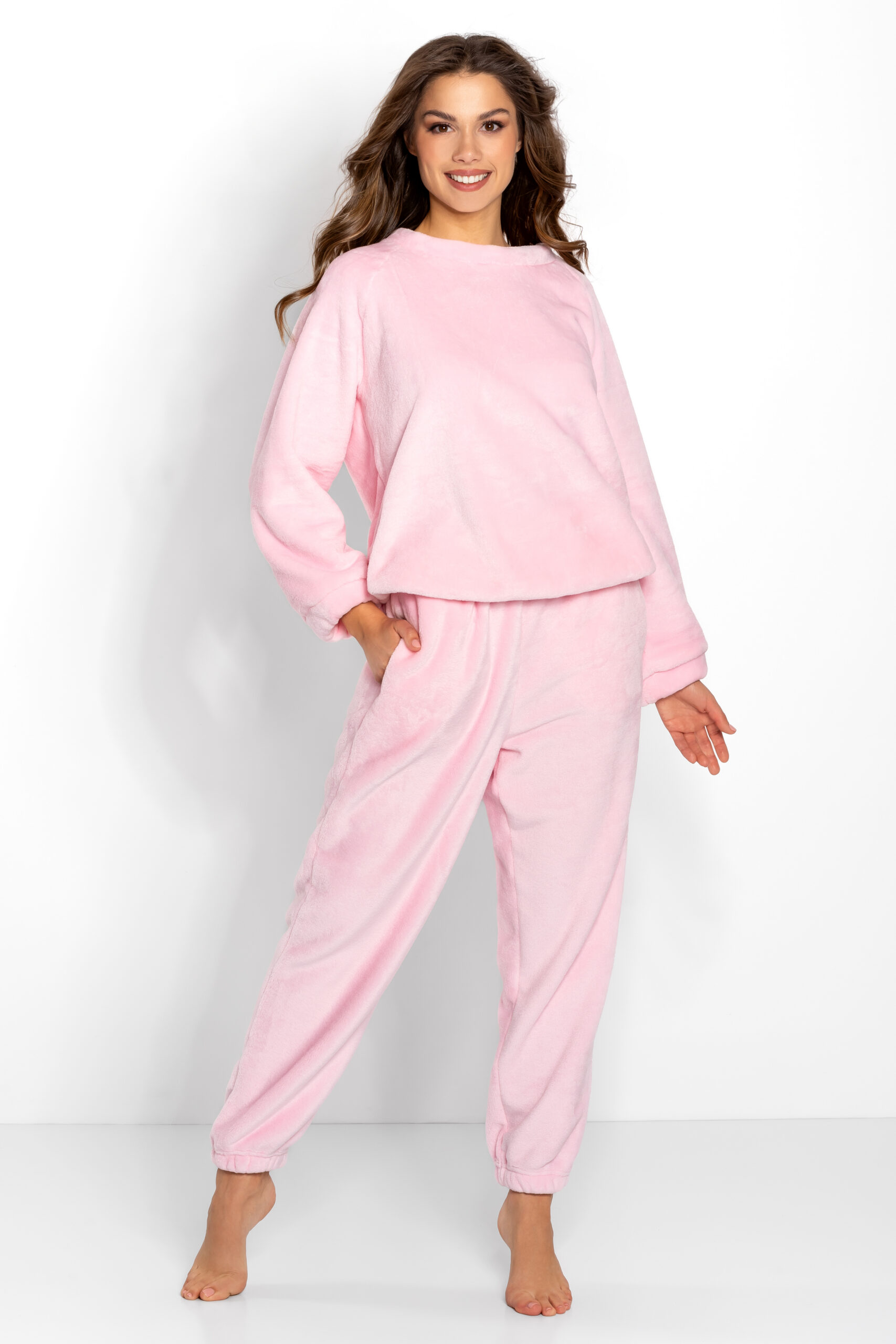 Spodnie Dres Damski Model Kimberly 178895 Pink - Momenti Per Me