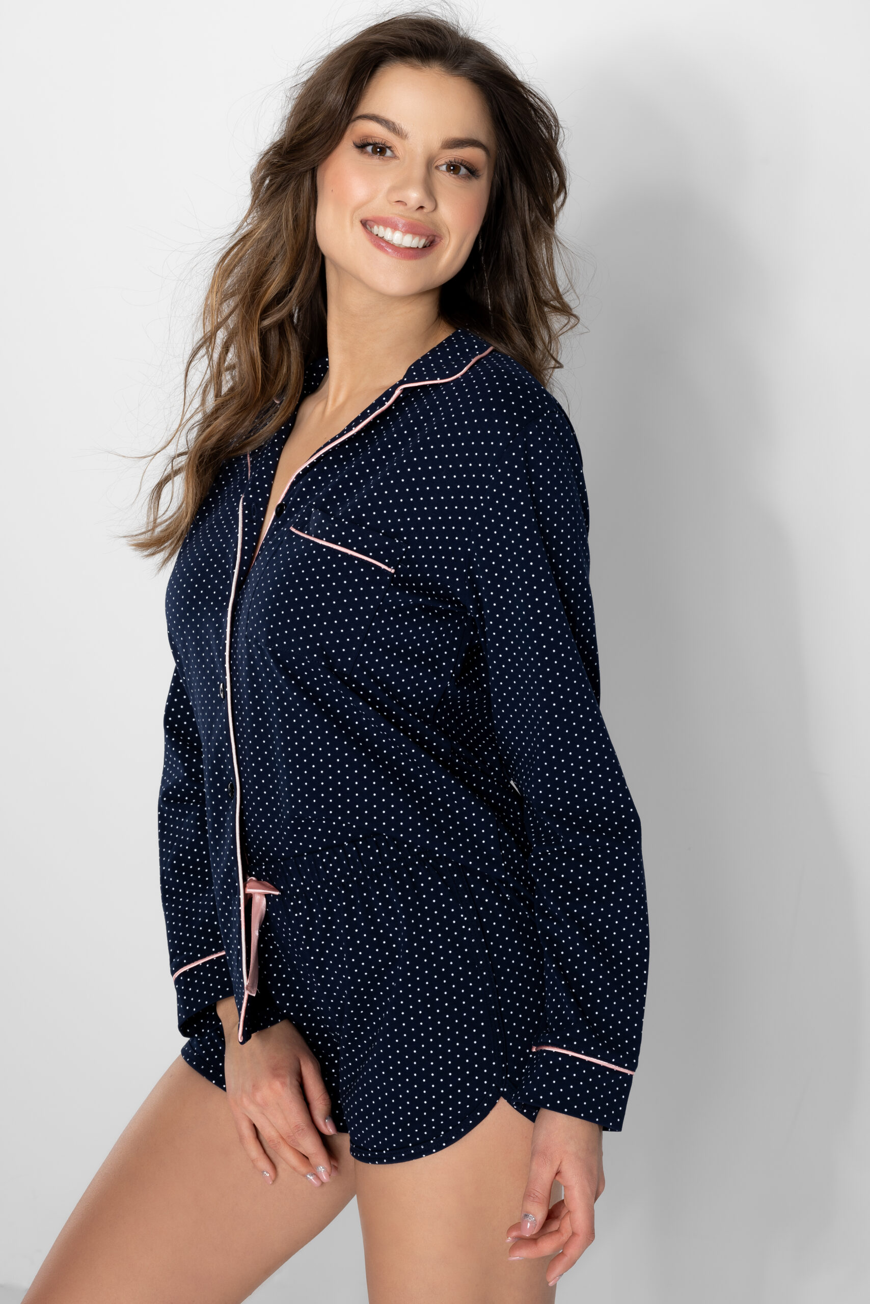 Piżama Damska Model Positive Vibes 168758 Navy - Momenti Per Me