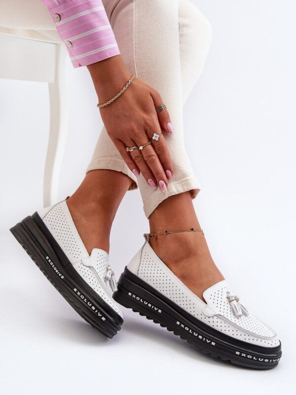 Mokasyny Model Assetnima 24PB18-7176 White - Step in style