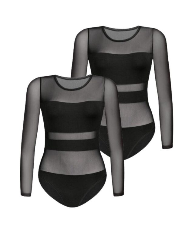 Komplet body Model 2405-2 Stripy Black - Teyli