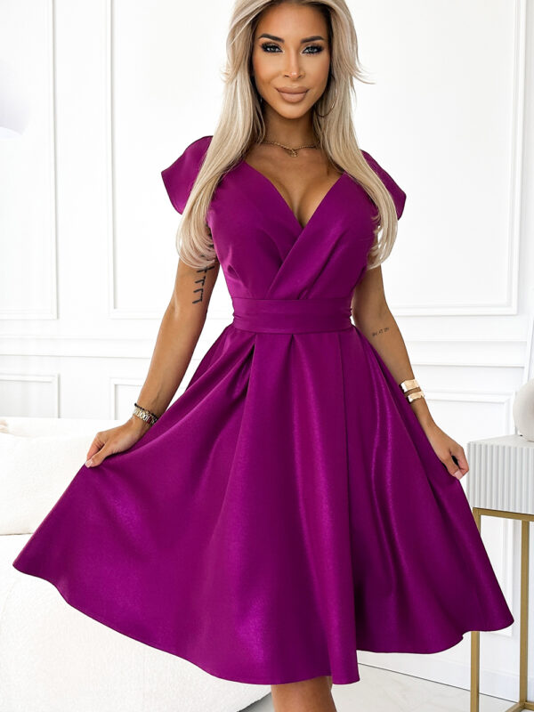 Sukienka Model Scarlett 348-8 Fuksja Brokat - Numoco