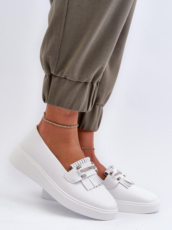 Mokasyny Model S.Barski LR590 White - Step in style