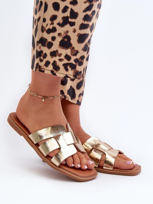 Sandał Klapki Model Risamay 24SD35-7089 Gold - Step in style