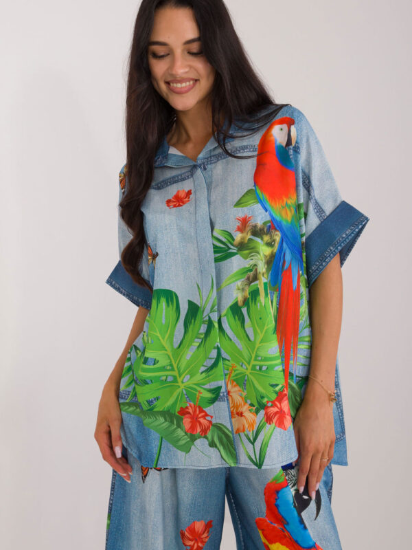 Koszula Damska Model DHJ-KS-19007.32 Blue - Italy Moda
