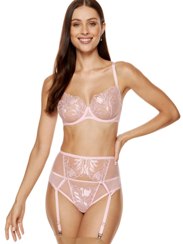 Gorsety, body, pasy Pas do pończoch Model Coco PPW Pink - Gorteks