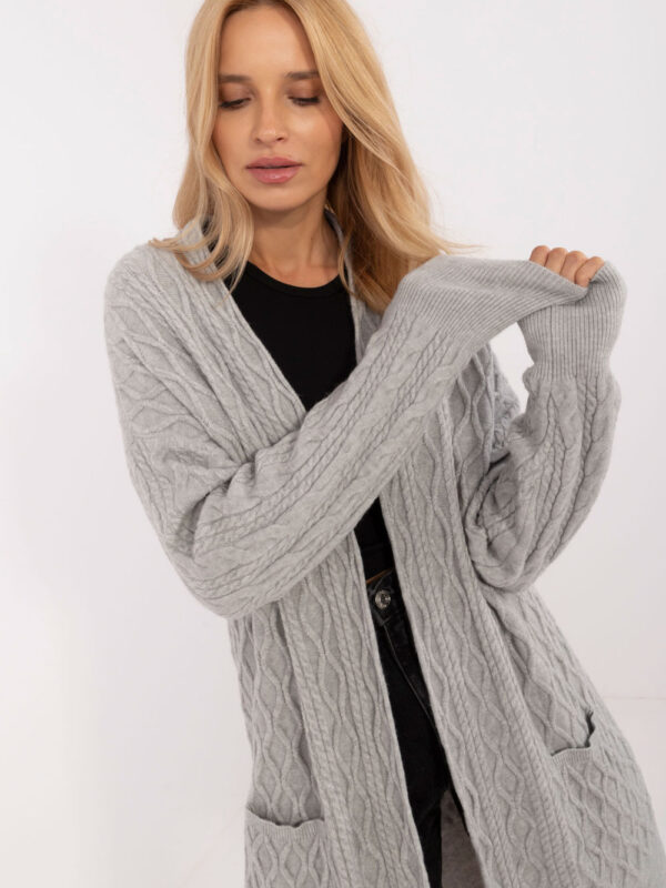 Sweter Kardigan Model AT-SW-2366.61 Grey - AT
