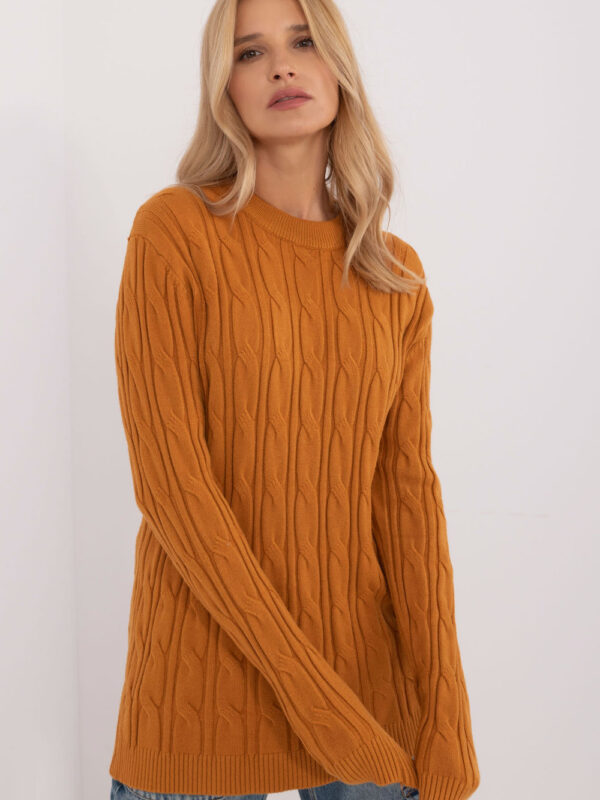 Sweter Damski Model AT-SW-2343.88 Dark Yellow - AT