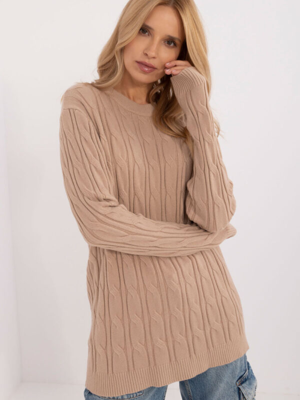 Sweter Damski Model AT-SW-2343.88 Camel - AT